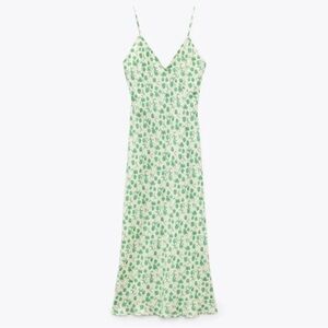 Zara Floral Green Patterned Dress